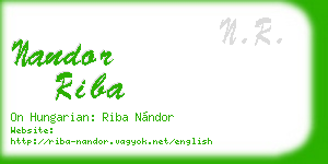 nandor riba business card